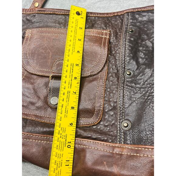 Myra Bag Rocky‎ Brown Leather Shoulder Bag with Adjustable Strap - Picture 5 of 9